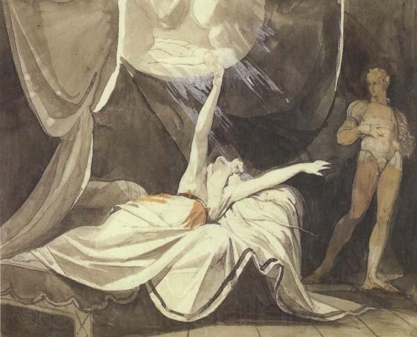 Henry Fuseli Kriemhilde Sees the Dead Sikegfried in a Dream (mk45) Norge oil painting art